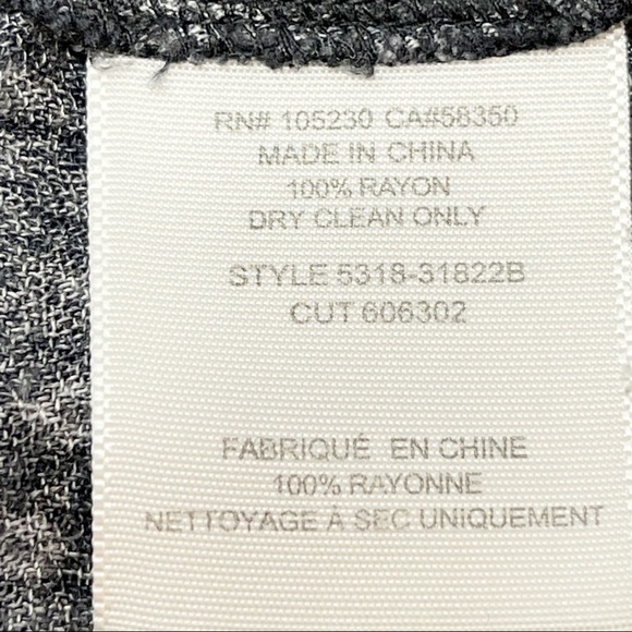 JOIE SOFT Women’s Charcoal Gray FINA FLOUNCE Dress 3/4 Sleeve Elastic Waist XS - Picture 5 of 7